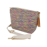 Aztec Patterned Tassel Crossbody Bag