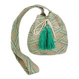 Solid Bucket Bag With Aztec Strap