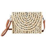 Multi Color Straw Clutch / Crossbody Bag