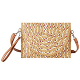 Multi Color Straw Clutch / Crossbody Bag