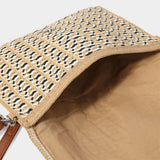 Multi Color Straw Clutch Bag / Crossbody Bag