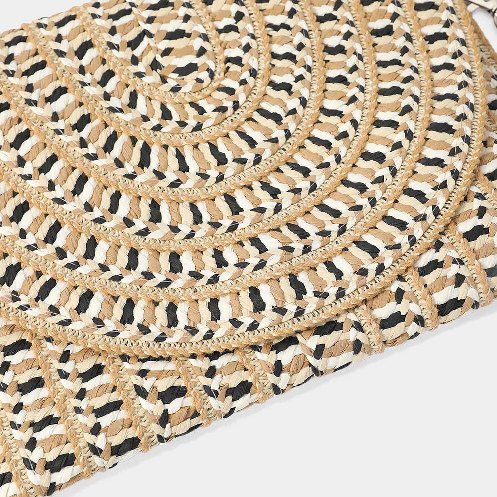 Multi Color Straw Clutch Bag / Crossbody Bag
