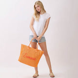 SUMMER Embroidery Woven Straw Fringe Tote Shoulder Bag