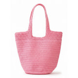 Round Bottom Handmade Strap Woven Straw Tote Bag