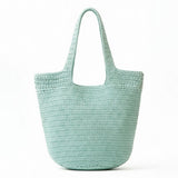 Round Bottom Handmade Strap Woven Straw Tote Bag