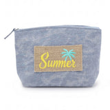Vintage Message Patch Cosmetic Pouch Bag
