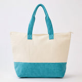 TAKE ME TO THE BEACH Message Palm Tree Graphic Printed Terry Tote Bag