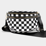 Checkered Pattern Crossbody Bag