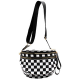 Checkered Pattern Crossbody Bag
