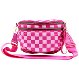 Checkered Pattern Crossbody Bag