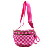 Checkered Pattern Crossbody Bag