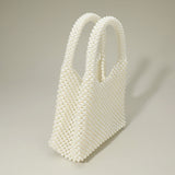 Pearl Beaded Top Handle Handbag