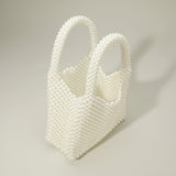 Pearl Beaded Top Handle Handbag