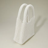 Pearl Beaded Top Handle Handbag