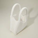 Pearl Beaded Top Handle Handbag