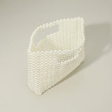 Pearl Beaded Open Top Handbag