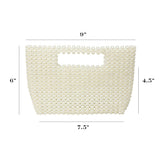 Pearl Beaded Open Top Handbag