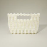 Pearl Beaded Open Top Handbag