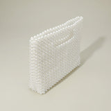 Pearl Beaded Open Top Handbag