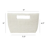 Pearl Beaded Open Top Handbag