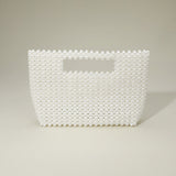Pearl Beaded Open Top Handbag