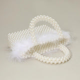 Feather Embellished Open Top Mini Tote Bag
