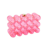 Bubble Celluloid Acetate Transparent Box Clutch Crossbody Bag