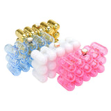 Bubble Celluloid Acetate Transparent Box Clutch Crossbody Bag