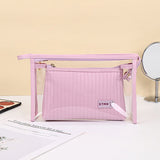 2PCS - Double Layer Makeup Pouch Bags