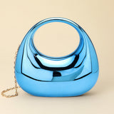 Metallic Acrylic Crescent Handbag