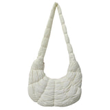 Quilted Puffer Croissant Cloud Crossbody Bag