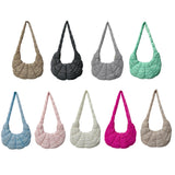 Quilted Puffer Croissant Cloud Crossbody Bag