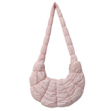 Quilted Puffer Croissant Cloud Crossbody Bag