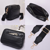 Solid Rectangle Puffer Crossbody Bag