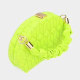 Quilted Solid Tote / Crossbody Bag
