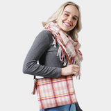 Plaid Check Crossbody Clutch Bag