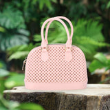 Solid Jelly Rubber Tote / Crossbody Bag