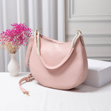Solid Faux Leather Shoulder Crossbody Bag