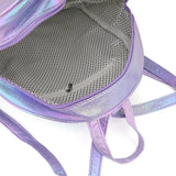 Fuzzy Unicorn Metallic Backpack Bag