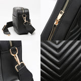 Chevron Patterned Rectangle Crossbody Bag
