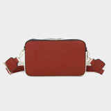 Game Day Two Tone Faux Leather Rectangle Crossbody Bag
