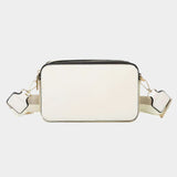 Game Day Two Tone Faux Leather Rectangle Crossbody Bag