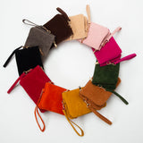 Plain Faux Suede Crossbody Clutch Bag