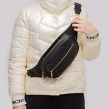 Faux Braided Leather Mini Sling Bag
