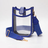 Bling Studded Faux Leather Transparent Mini Crossbody Bag