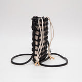 Faux Leather Mini Woven Crossbody Bag