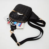 Faux Braided Leather Sling Bag