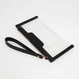 Transparent Flap Wristlet Pouch / Clutch Bag