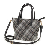 Plaid Check Patterned Tote / Crossbody Bag