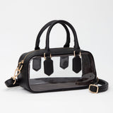 Transparent Structured Top Handle Handbag / Crossbody Bag